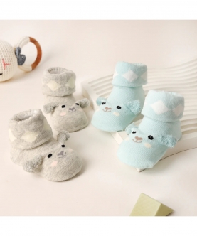 Little Piggies Blue And Grey Socks (Pack Of 2)